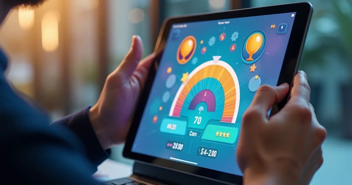 Tela digital mostrando sinais de gamificação em mentoria 
