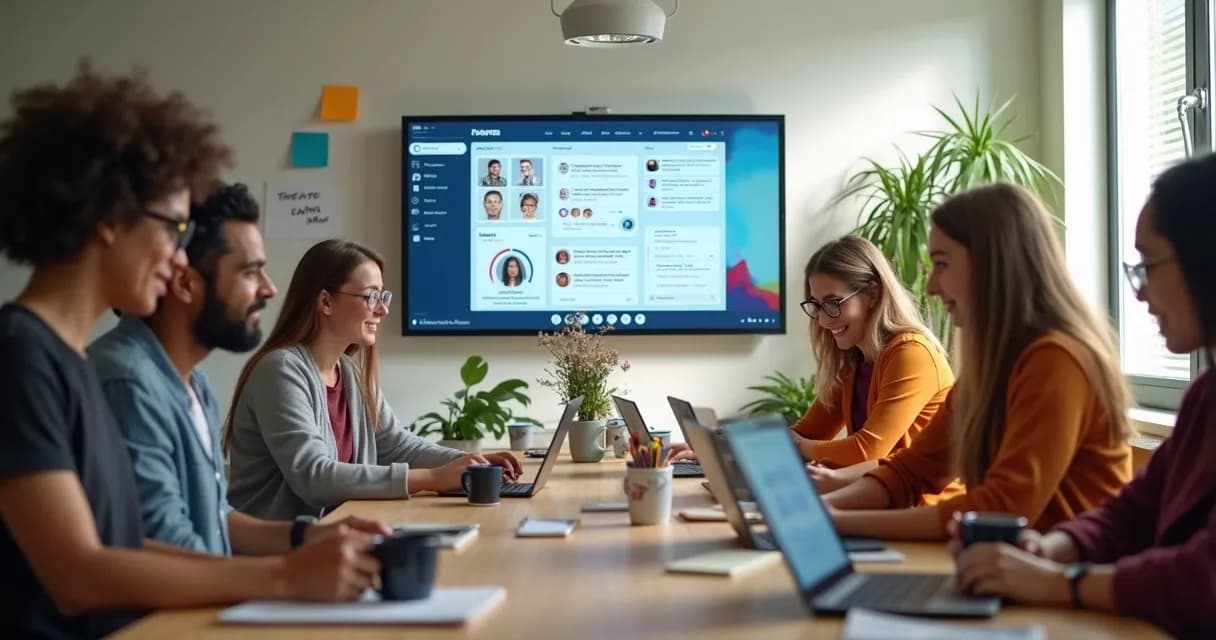 Alunos interagindo em fórum online dentro de área de membros 